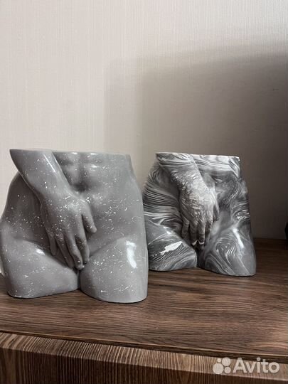 Кашпо женское тело, изделия и подарок из гипса