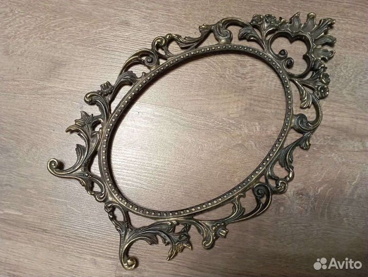 Винтажная бронзовая рамка для фото или зеркала