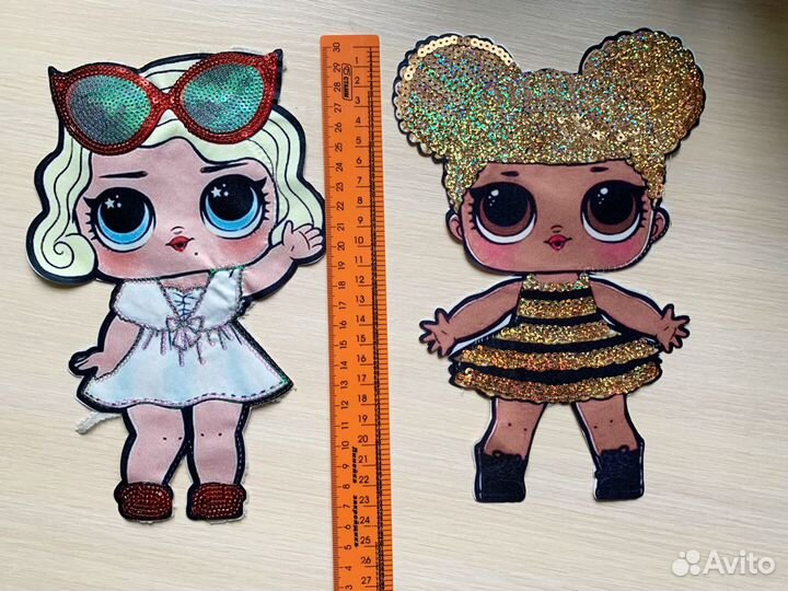 Термоаппликация LOL паетки