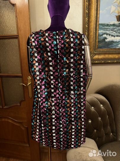 Новое платье в паетках river island оригинал