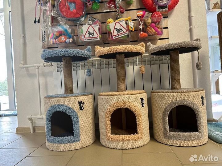 Домик - когтеточка, лежанка для котов(кошек) новый