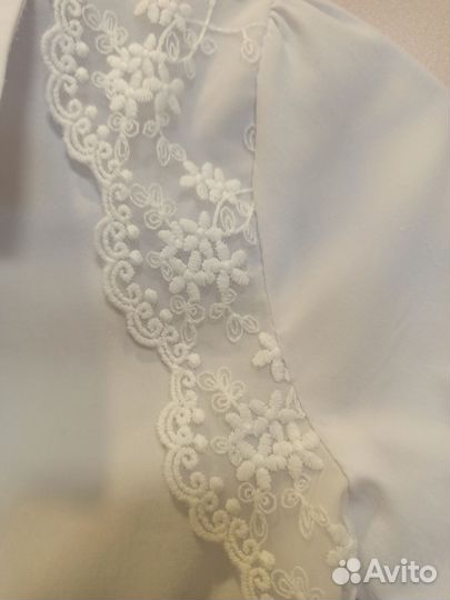 Рубашка белая школьная 122-128