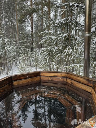 На дровах банный чан/Купель