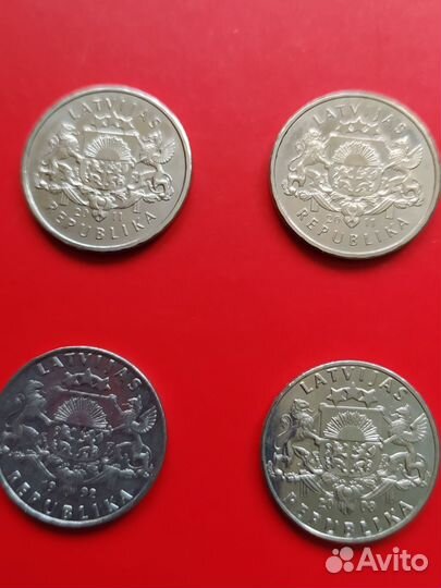 Монеты Латвия 1 лат