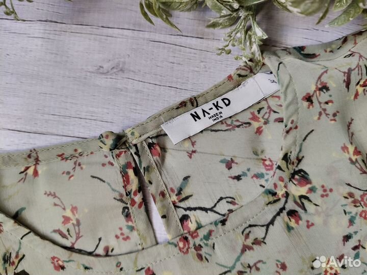 Блузка женская NA-KD 40 нежного мятного цвета