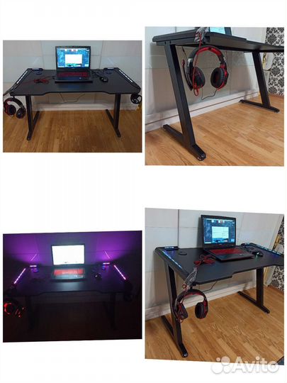 Геймерские столы с подсветкой, доставка бесплатная
