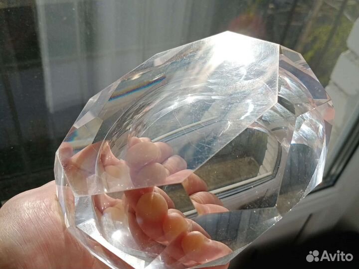 Пепельница СССР, оптическое стекло. Новая