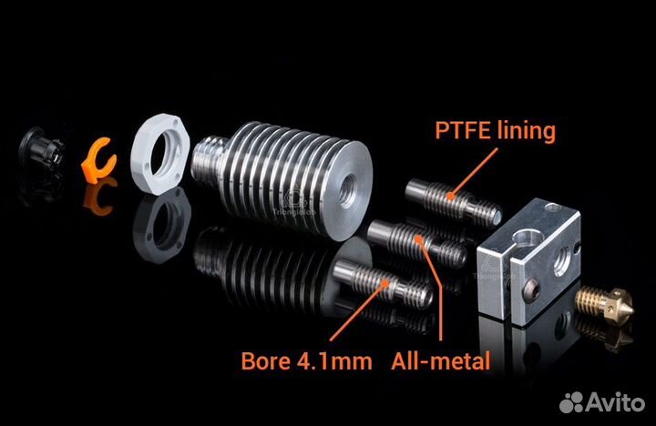 Хотэнд E3D V6 с гайкой Trianglelab 24V