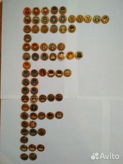 Значки СССР. Гербы городов, золотое кольцо и др