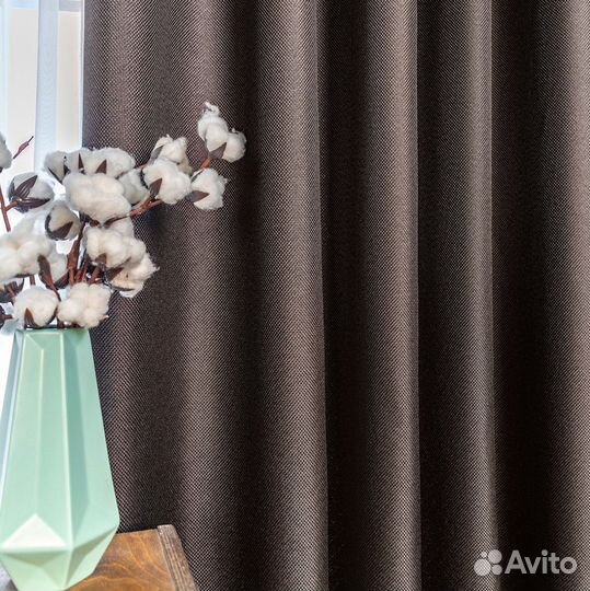 Шторы рогожка Орфей Шоколад