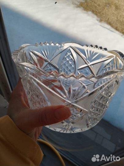 Конфетница, ваза хрустальная СССР