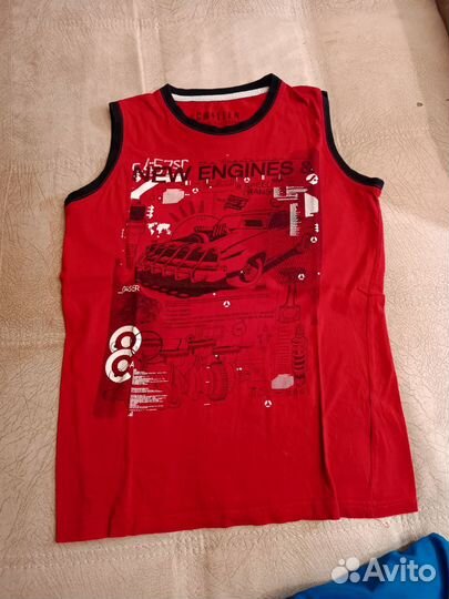 Шорты, футболка, тельняшка, р.140