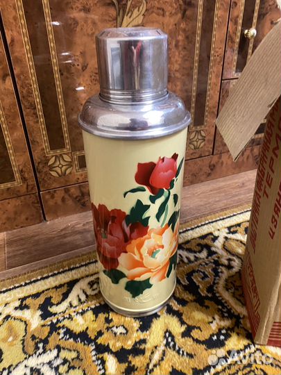 Термос вакуумный со стеклянной колбой СССР,5 фунт