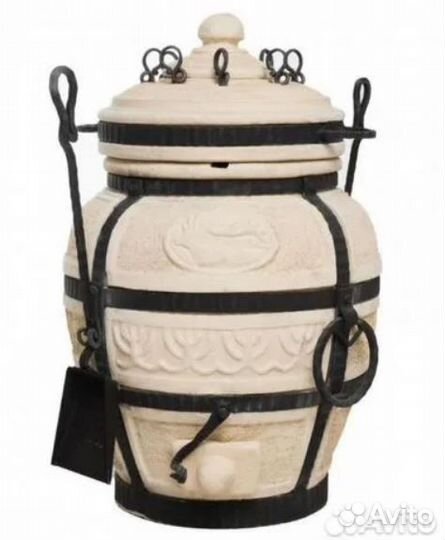 Тандыр Амфора Охотник с откидной(на петле) крышкой