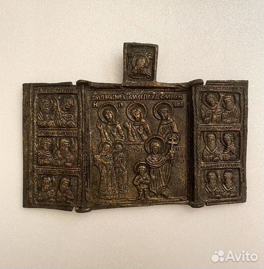 Икона складень Кирик и Иулита с избранными святыми