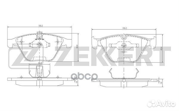 Колодки торм. диск. передн. BMW 1 (E82) 11- 3