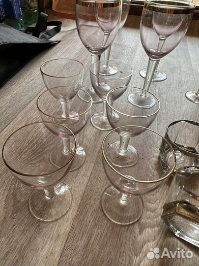 Стопки, стаканы, фужеры СССР, цветное стекло