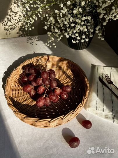 Поднос плетеный / подставка/ ручная работа