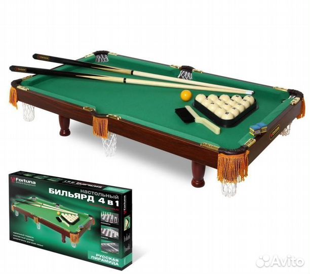 Бильярдный стол Fortuna пирамида 3 фута 4 в 1