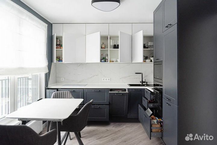 Цена за всю кухню. Серый лофт CN:042308