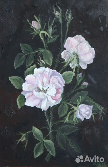 Картины маслом Лимон и Роза 20*30, 2 шт