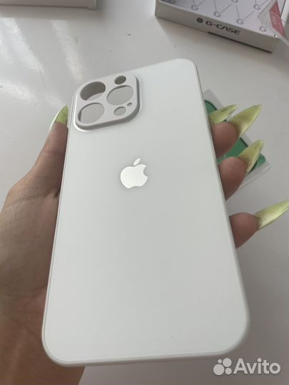 Стекляный чехол на iPhone 12 pro max + две пленк