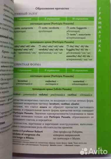 Итальянский язык. Справочник по глаголам