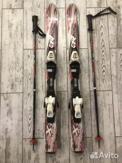 Детские Горные лыжи 100 см, Палки 90 см