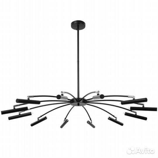 Люстра 'Паук' 12хG9 черный 85х85х40см