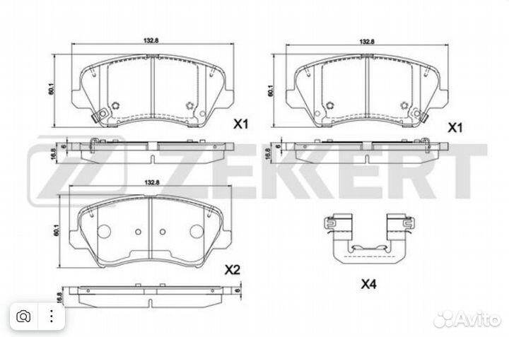 Колодки передние Ceed, Cerato, I30