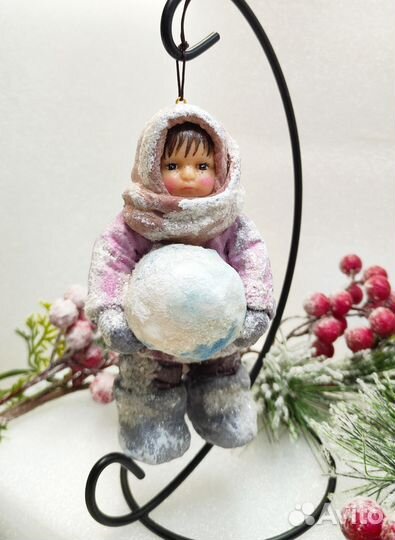 Елочные игрушки из ваты