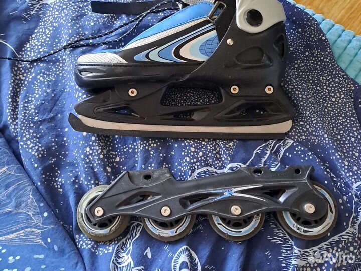 Коньки ролики 2 в 1 раздвижные
