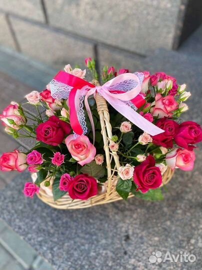 Цветы розы букет