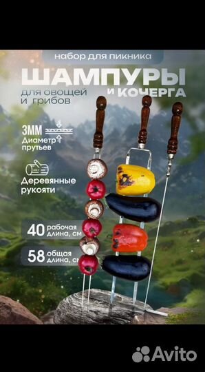 Набор шампуров 10 предметов