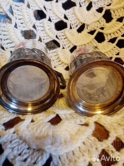 Подстаканники Кубачи серебро СССР 100р