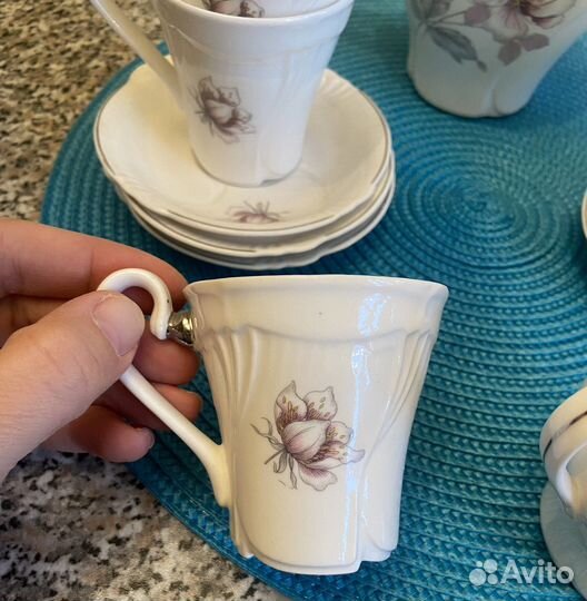 Кофейный румынский сервиз Artil Bone china Romania