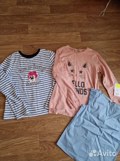 Вещи пакетом на девочку 140 размер
