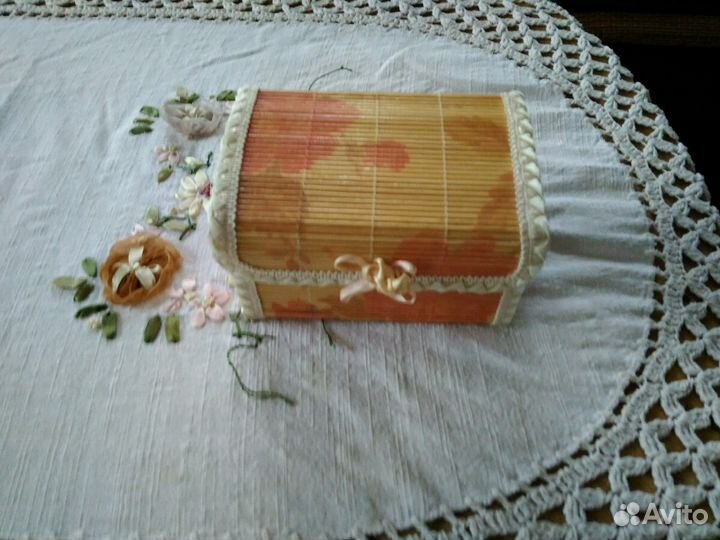 Плетёная шкатулка для украшений