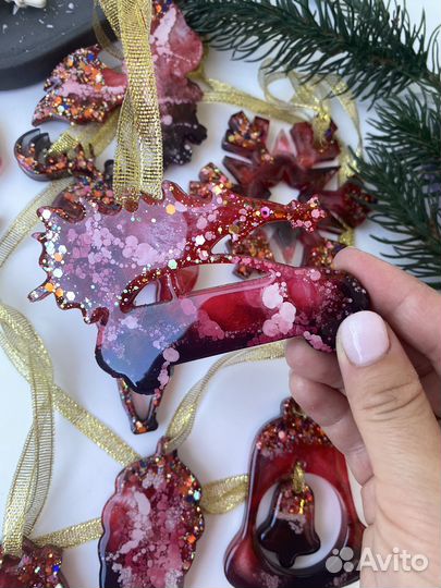 Елочные игрушки набор ручной работы