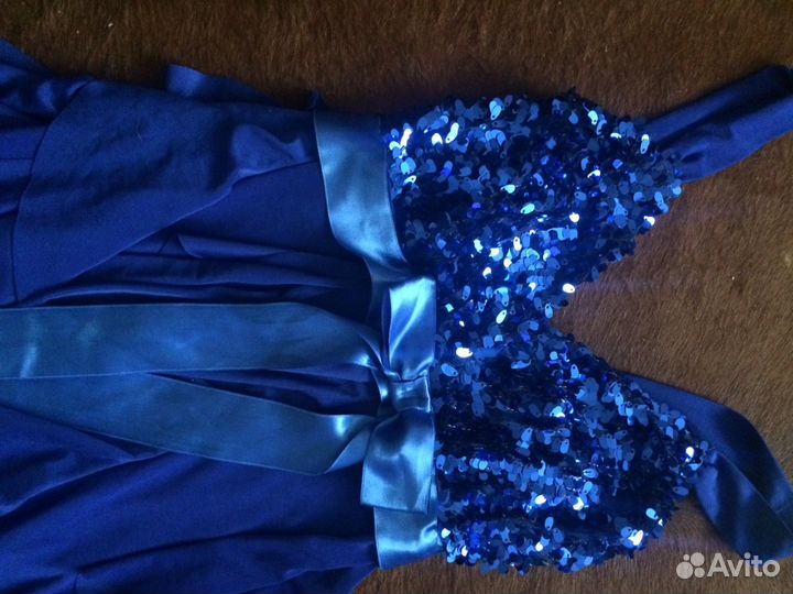 Синее платье для торжества