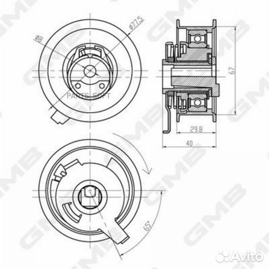 GMB GTB0300 Ролик натяжителя ремня VAG