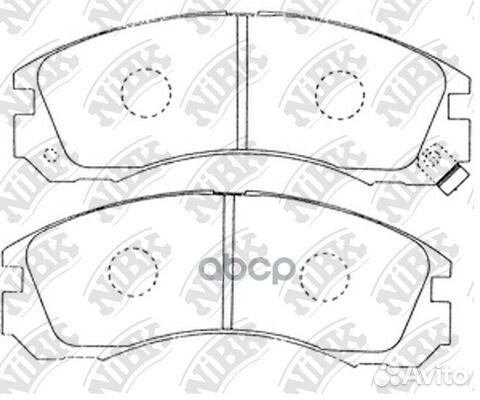 Колодки тормозные дисковые перед PN3233 NiBK