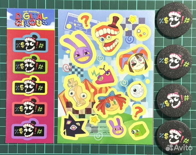 Значки, Стикеры Цифровой цирк Digital Circus