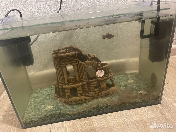 Аквариум 30 литров с рыбками и фильтрами