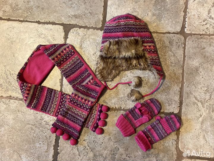 Шапка шарф варежки бренд Monsoon