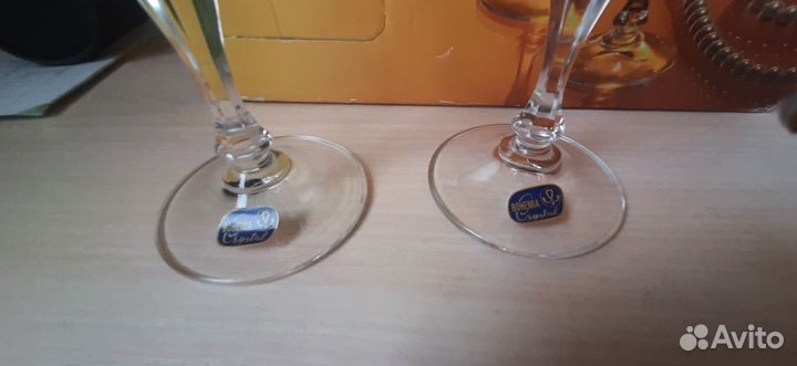 Фужеры бокалы богемия новые