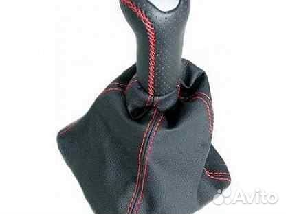 Чехол ручка кпп с красной строчкой 2110