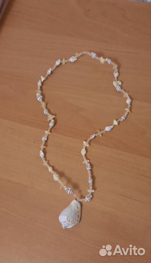 Морские ракушки раковины, 22 см, ожерелье
