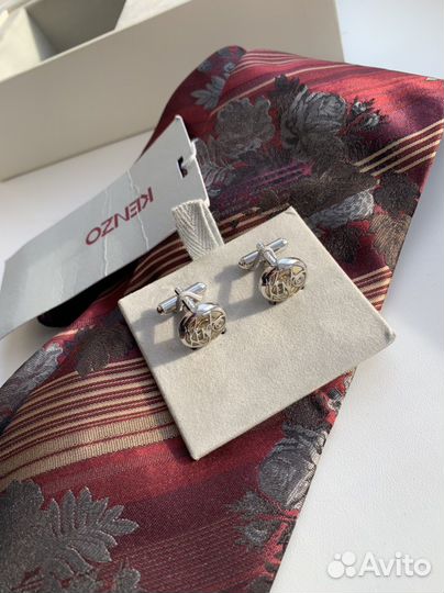 Набор запонки и галстук kenzo