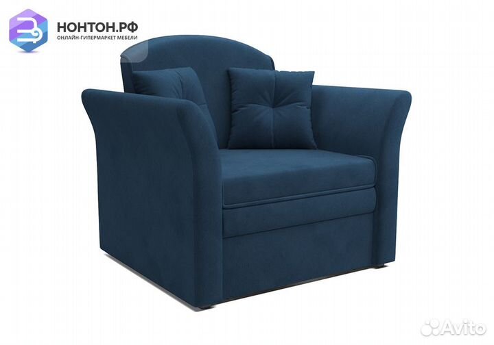 Кресло выкатное Малютка 2 велюр темно-синий